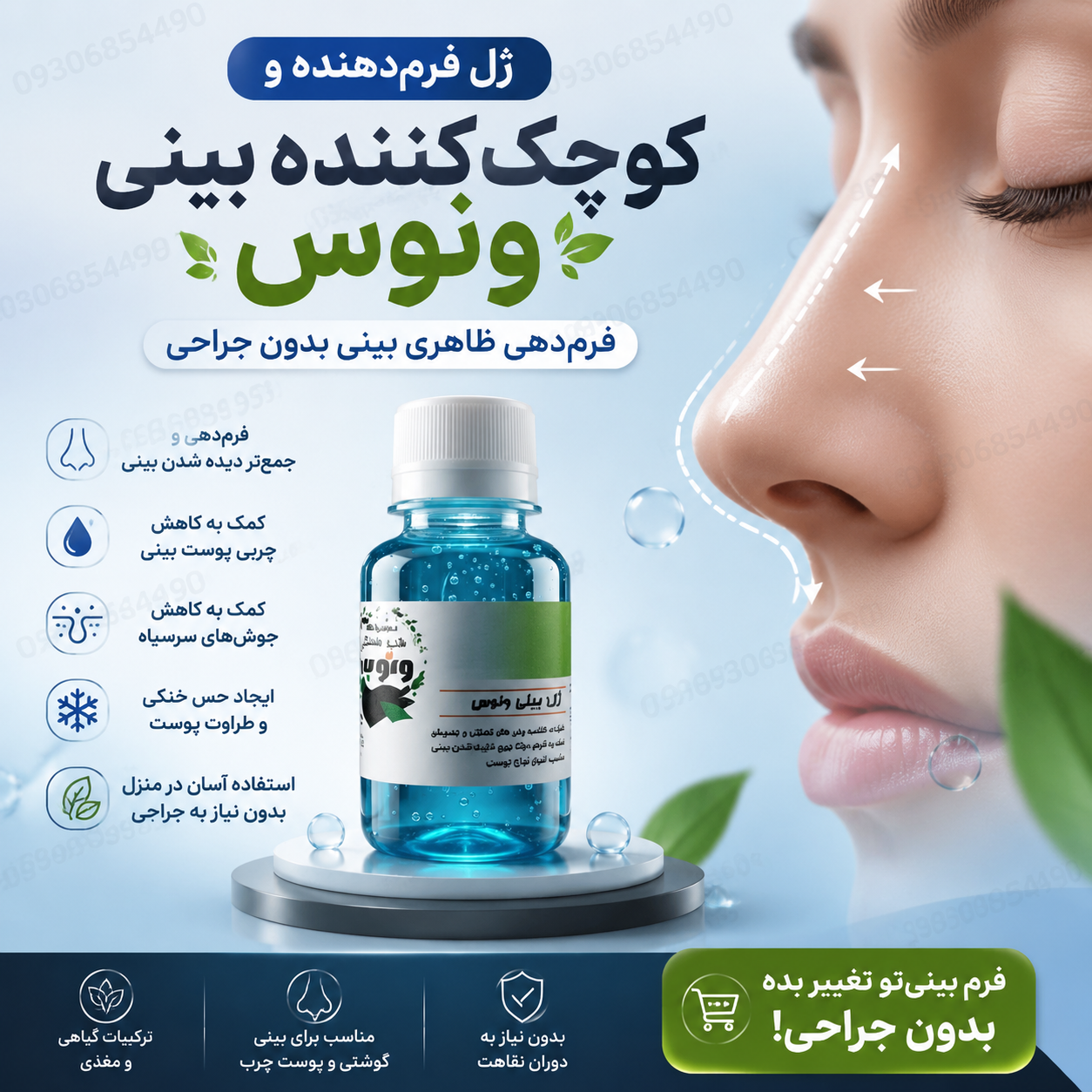کوچک کننده ،جمع کننده و فرمدهی بینی های گوشتی